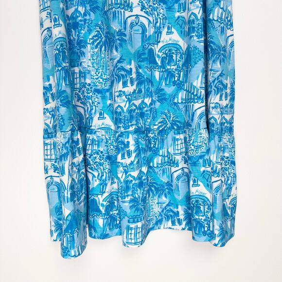 Lilly Pulitzer Lindy Dress Amalfi Blue Sunny State of Mind Sleeveless | SZ M - Picture 8 of 14